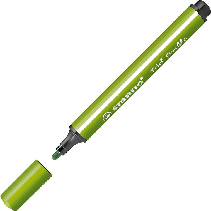 Actual product image STABILO Trio Scribbi Spring loaded triangular felt tip pen (Green, 1 x)
