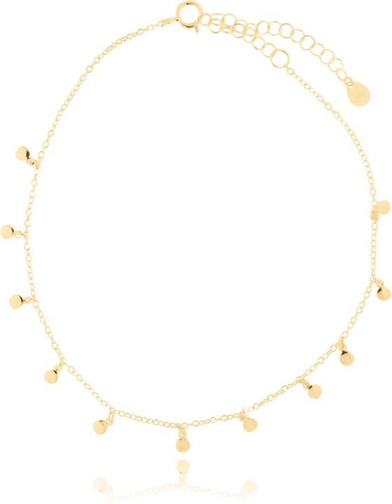 Produktbild Leyda Fusskette Plaquette (Silber 925, vergoldet 750 / 18 K Gold, 25.50 cm)