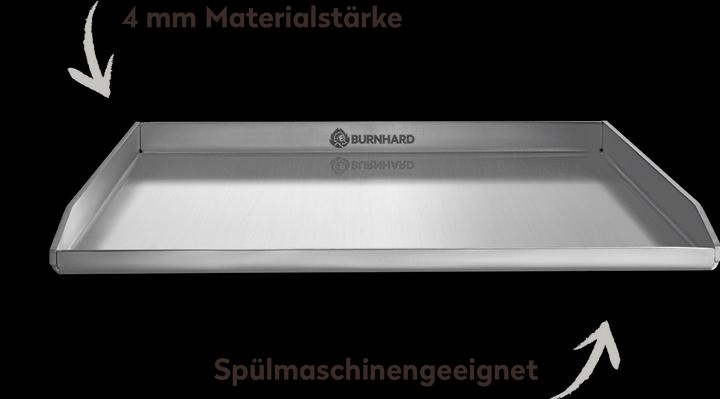 Actual product image Burnhard Stainless steel plancha grill plate EARL 42.5 x 39.6 x 3 cm