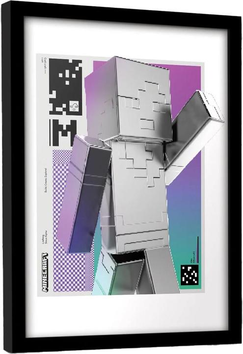 Image du produit Minecraft - Poster encadré BLOCK WAVE (40 x 30 cm)
