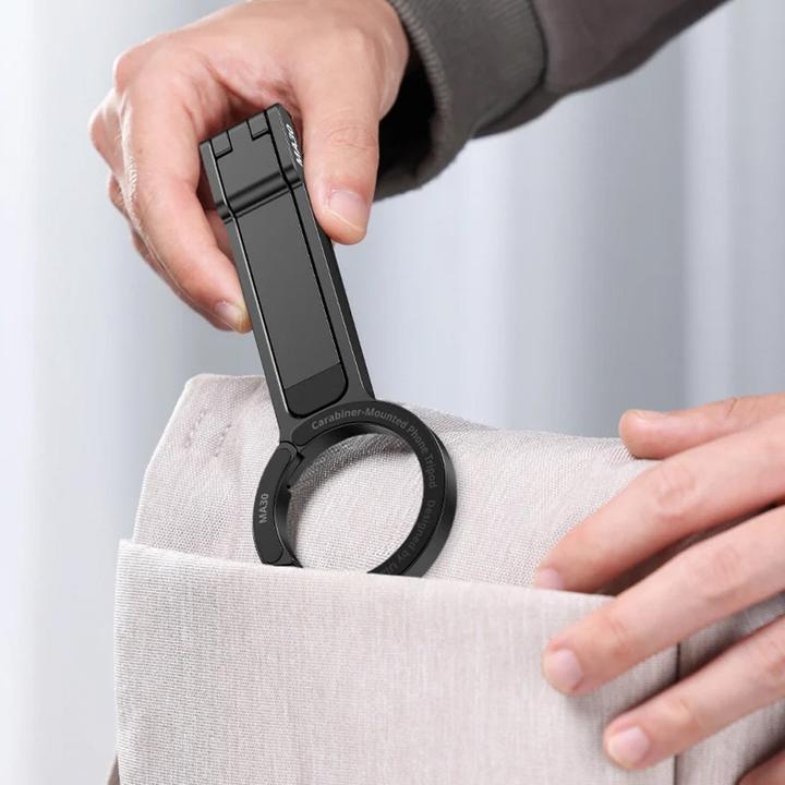 Actual product image Ulanzi MA30 Carabiner Mounted Phone Tripod(Dark Gray)