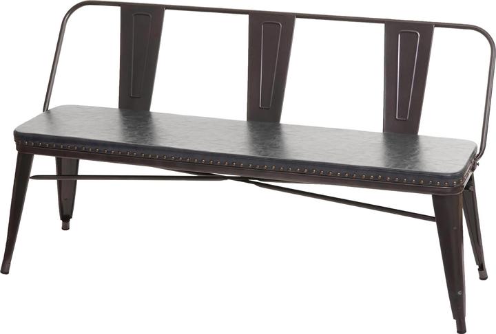 Actual product image Swisshandel24 3 Seater Bench, Wardrobe Bench Dining Room Bench, Faux Leather Chesterfield Industrial Gastronomy (153 cm)