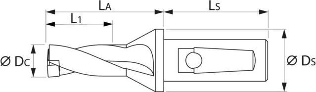 Produktbild KUB Quatron® Wendeplatten-Vollbohrer Kombischaft 3×D (17 Millimeter)