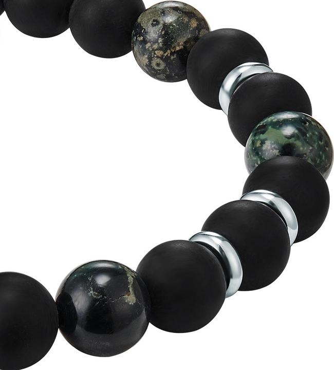 Produktbild True Rebels Herren Edelstahl Achat silber 20,5 cm - 11708 (20.50 cm, Edelstahl)