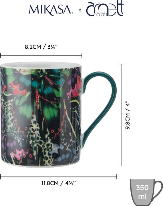 Immagine prodotto Mikasa Tazza Con Farfalla Di Mk Sarah Arnett (350 ml, 1 x)
