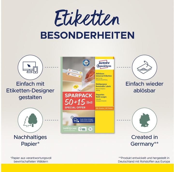 Produktbild Avery Universal-Etiketten