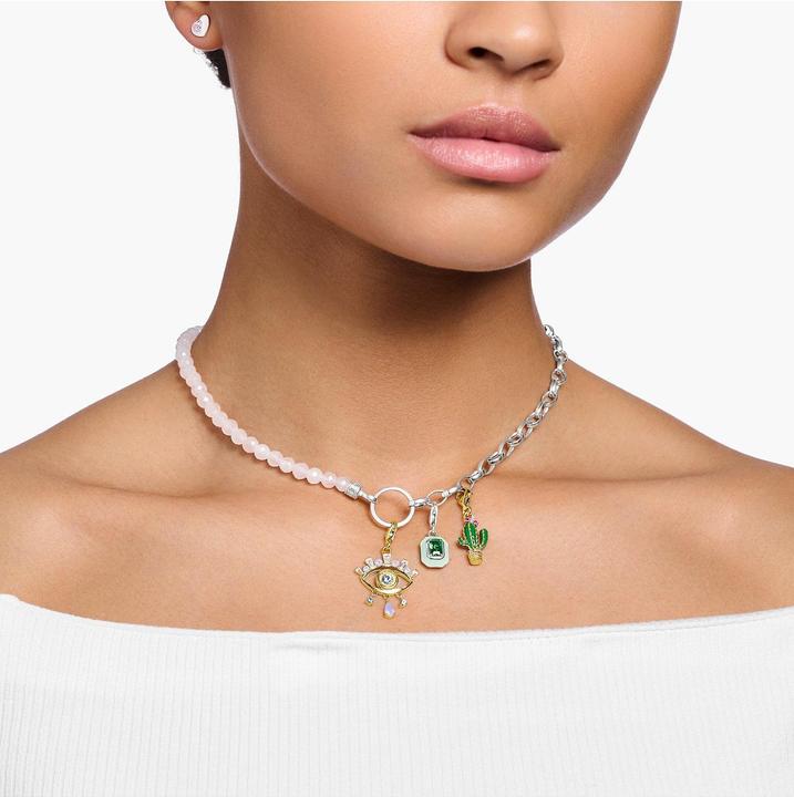 Produktbild Thomas Sabo Charm-Anhänger Grüner Kaktus Vergoldet (925er Silber, Emaille)
