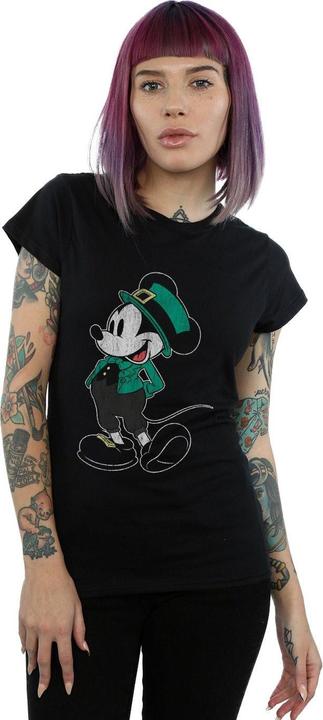 Actual product image Disney Womens/Ladies Mickey Mouse St Patrick Costume Cotton T-Shirt (L)