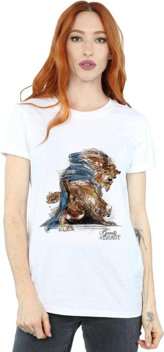 Immagine prodotto Disney Beauty And The Beast Beast Sketch Maglietta Ampia Donna (XL)