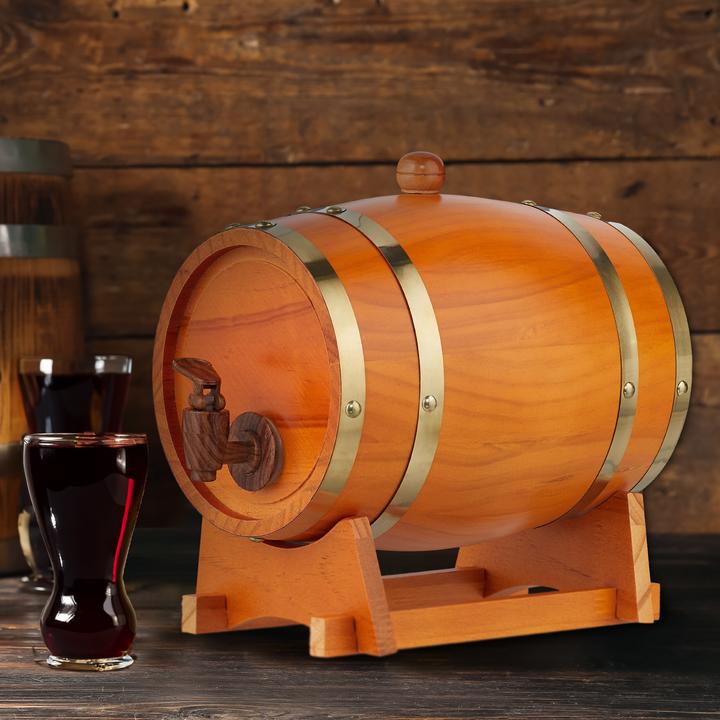 Actual product image Relaxdays Wooden barrel