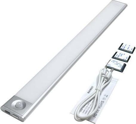 Produktbild Lighty Sensorlampe - Kabellose LED Lichtleiste mit Bewegungsmelder (40 cm) - Weisses Licht (1 lm)
