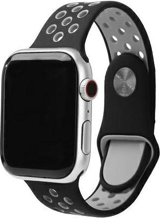 Beline pasek Apple Watch Sport Silicone 42/44/45/49mm czarno-szary black/gray (Silicone, Plastic)