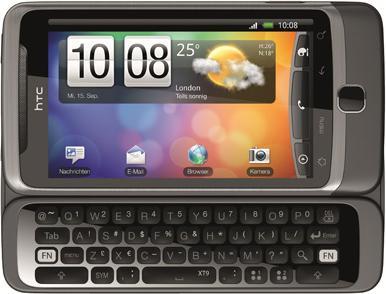 HTC Desire Z - Anthracite - QWERTZ Multilingual (1.50 GB, 3.70", 5 Mpx, 3G)