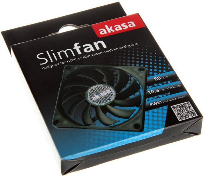 Actual product image Akasa AK-FN076 Slimline PWM fan (80 mm, 1 x)