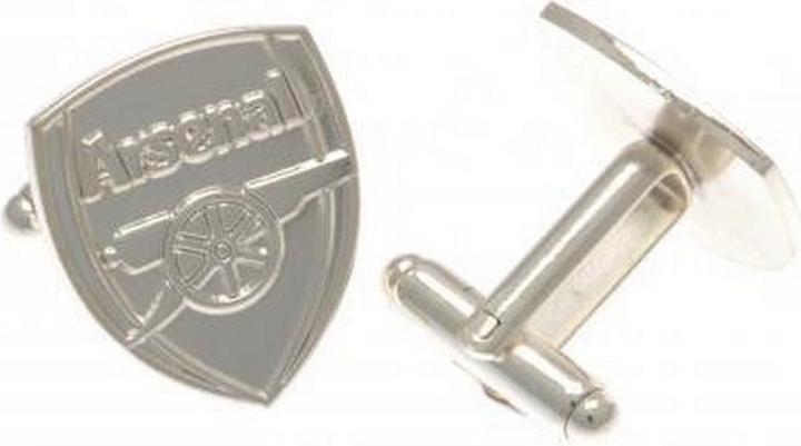 Actual product image Arsenal FC Crest Silver Plated Boxed Cufflinks (100% silver plate)