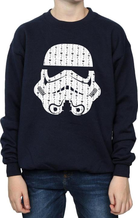 Produktbild Star Wars Christmas Stormtrooper Helmet Sweatshirt Jungen (140, 146)