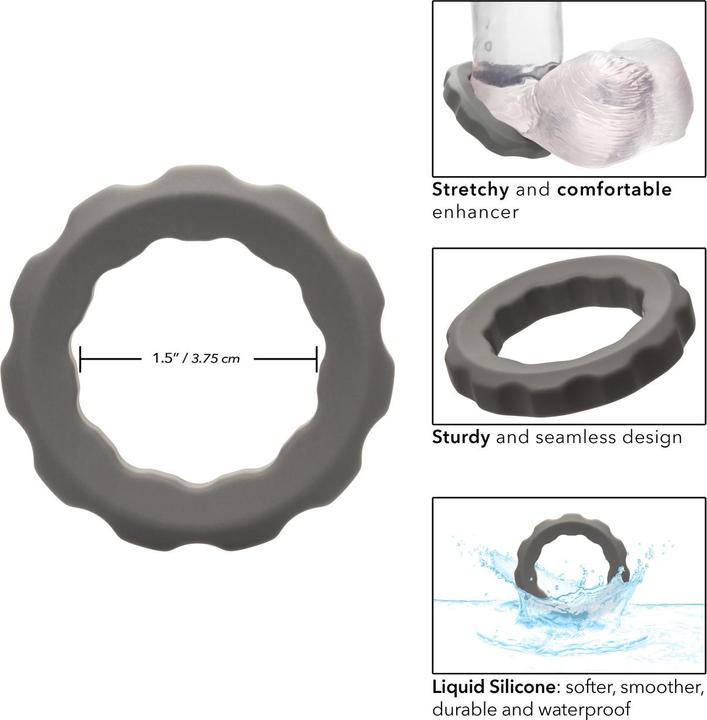 Produktbild CalExotics California Exotics Alpha Erect Ring Grau (3.75 cm)