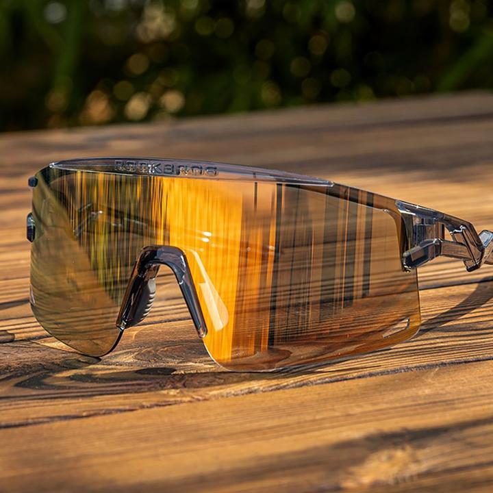 Image du produit Rockbros Lunettes de vélo photochromiques avec protection UV et insert correcteur - Blanc (Blanc)