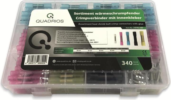 Immagine prodotto Quadrios Connettori di testa Assortimento di termoretraibili