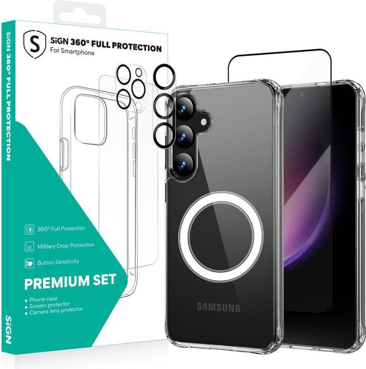 Immagine prodotto SIGN 360 Pacchetto di protezione completa per Samsung Galaxy S24 Plus (Samsung Galaxy S24+)