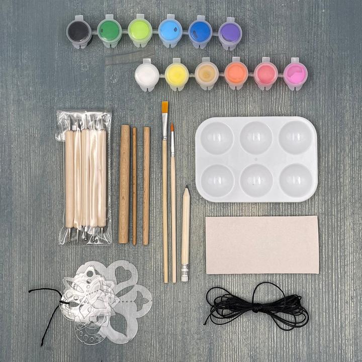 Immagine prodotto Activity Board Mandala artistici in legno fai da te, set da colorare, set di cinque forme e strumenti per