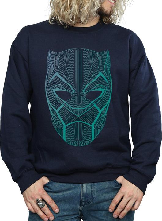 Actual product image Mens Black Panther Tribal Mask Cotton Sweatshirt (S)