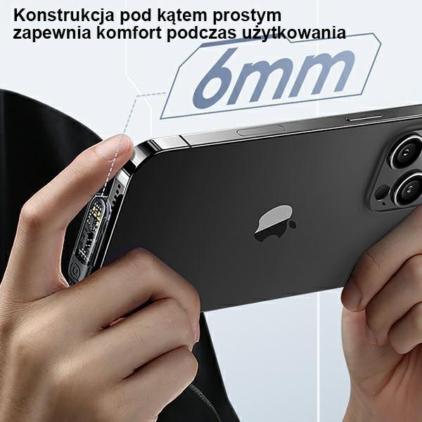 Image du produit Usams Câble kątowy USB-C na Lightning PD 20W Fast Charging Iceflake Series 2m czarny/black SJ586USB0 (2 m, USB 2.0)