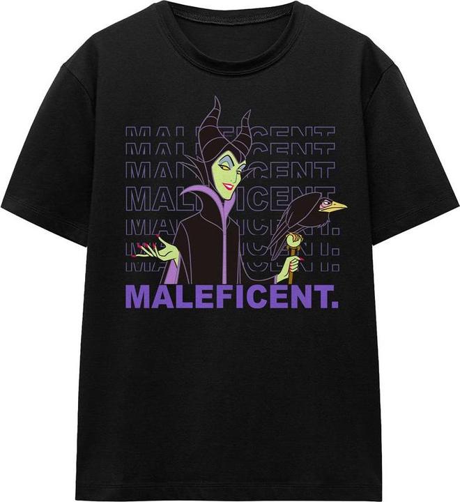 Actual product image Disney Villains Unisex Adult Maleficent Repeat Name T-Shirt (L)