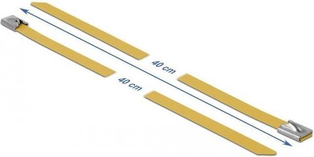 Actual product image Delock Stainless steel cable tie 400x7,9 10 pcs. (Metal cable ties, 400 mm, 10 pcs.)
