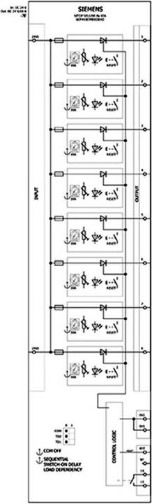 Actual product image Siemens 6EP4438-7FB00-3DX0 SITOP SEL1200 DC 24V/8x2... 10A Selectivity module