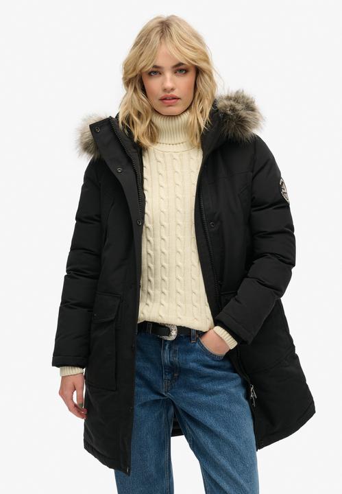 Actual product image Superdry EVEREST FAUX FUR PARKA JACKET Dames Jas - Maat M (12)