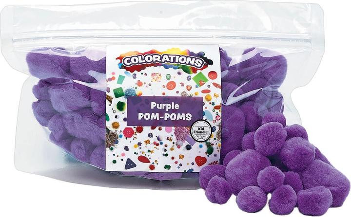 Actual product image Colorations Colouring - Pom Poms purple, 100 pieces.