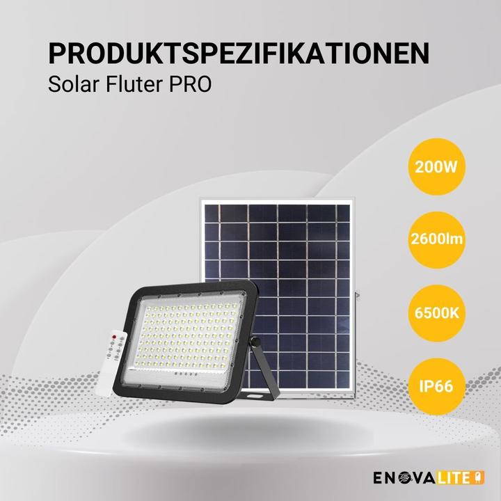 Produktbild Enovalite Solar LED-Fluter (2600 lm, IP65)
