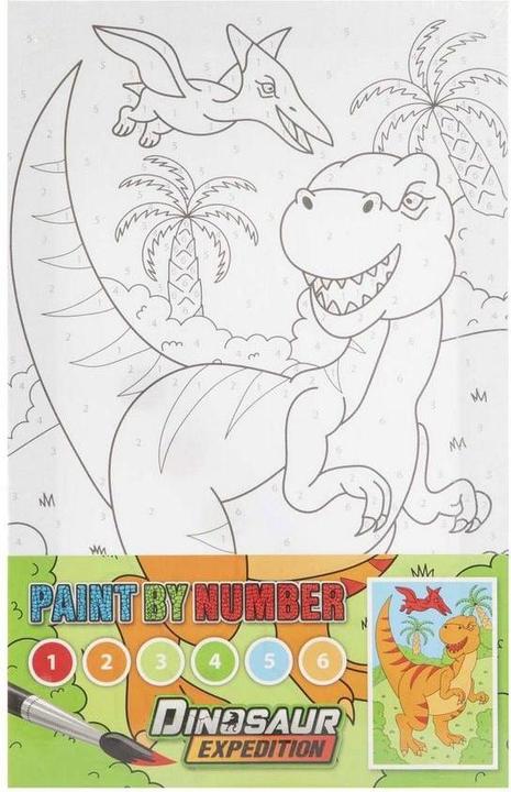 Produktbild Grafix Malen nach Zahlen Dino orange