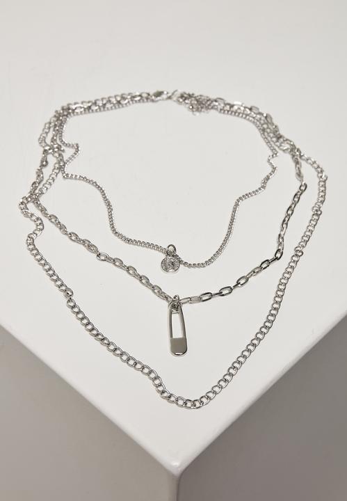 Image du produit Urban Classics Collier de sécurité Pin Layering - 14899 (70% de fer, 30% de zinc)