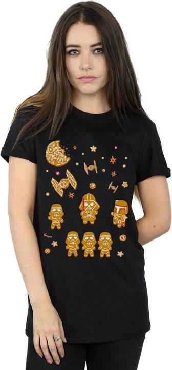 Actual product image Star Wars Womens/Ladies Gingerbread Empire Cotton Boyfriend T-Shirt (M)