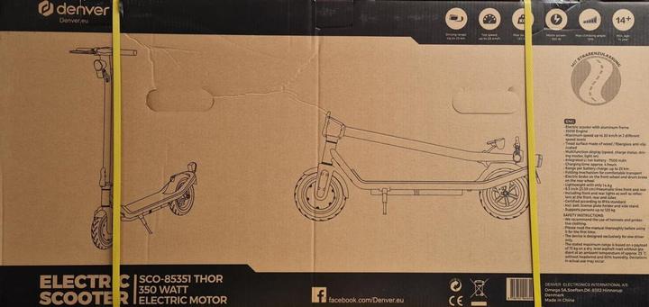 Actual product image Denver SCO-85351 THOR eScooter (20 km/h, 20 km, 350 W)