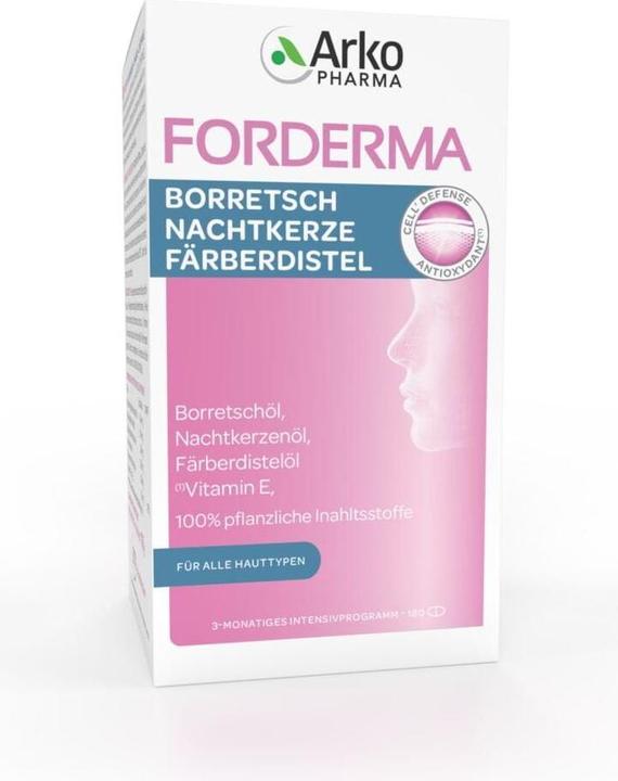 Actual product image Arkopharma Forderma Borretsch Nachtkerze Färbedistelöl Kapseln (180 Piece, Capsules, 184 g)