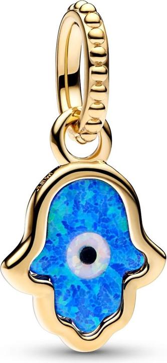 Pandora Schillernde Blaue Hand der Fatima Charm (Metall gelbvergoldet)