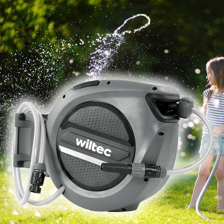 Produktbild XPOtool Schlauchbox Aufroll-Automatik 15m Wand Schlauchtrommel Garten Wasser (15 m)