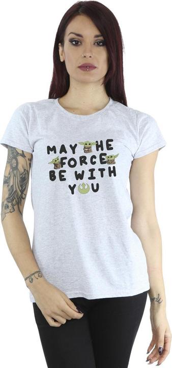 Immagine prodotto Star Wars The Mandalorian Grogu May The Force Be With You Maglietta Donna (XL)