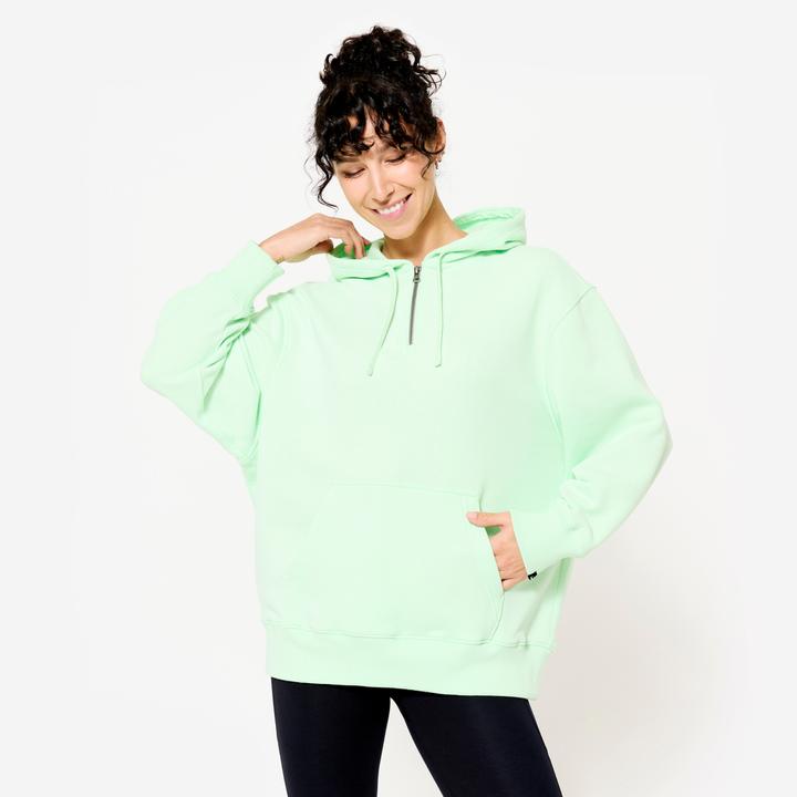 Domyos Hoodie Damen Oversize - 520 hellgrün