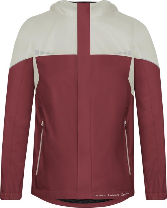 Produktbild Normani Kinder Regenjacke „Sointula“ Rot/Weiss (98, 102, 104, 100 A)