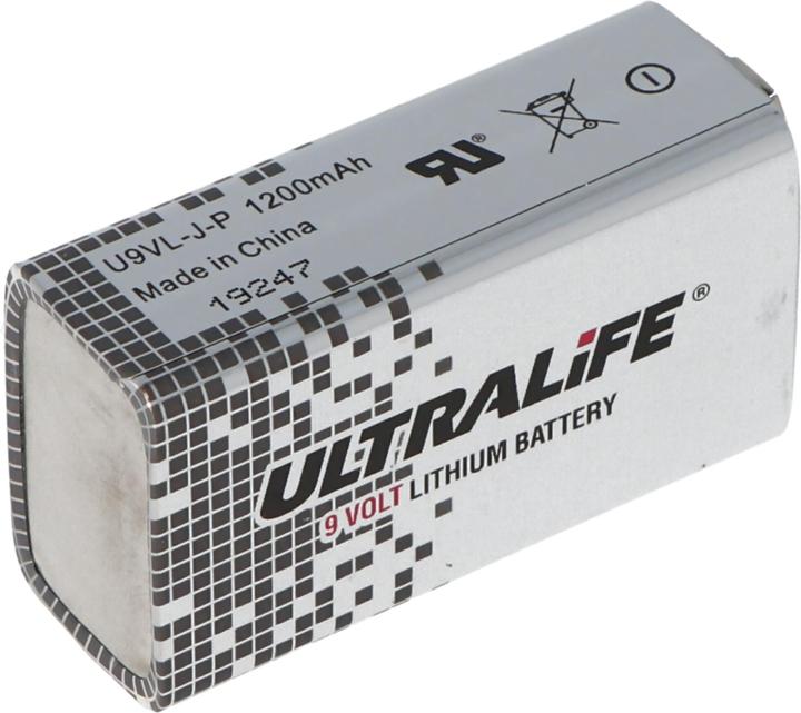 Produktbild Ultralife Lithium Batterie 9 Volt, E-Block, U9VL, U9VL-J, U9VL-J-P (1 Stk., 1200 mAh)