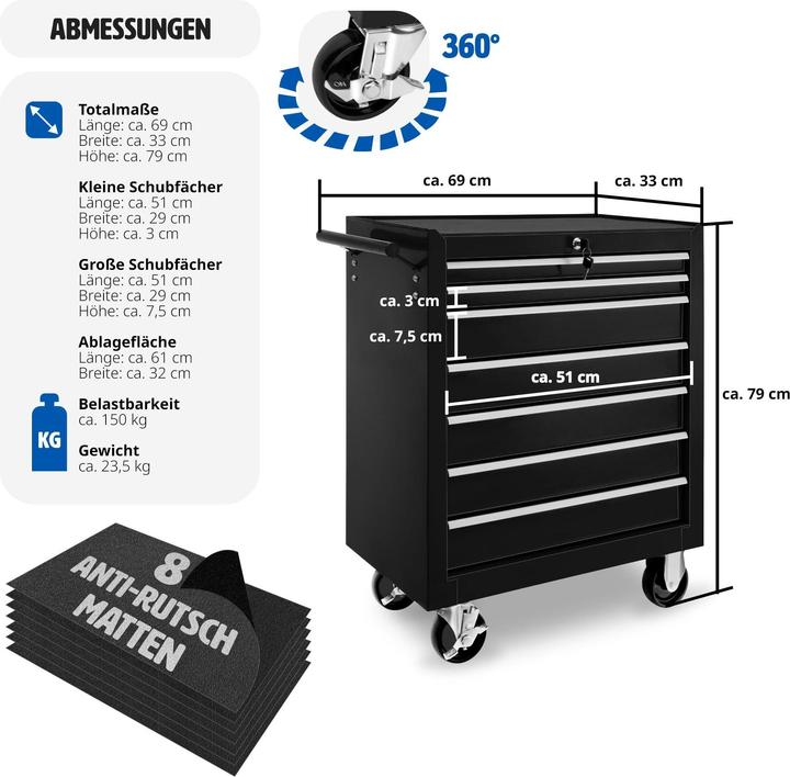 Image du produit tectake Chariot à outils (1 x)