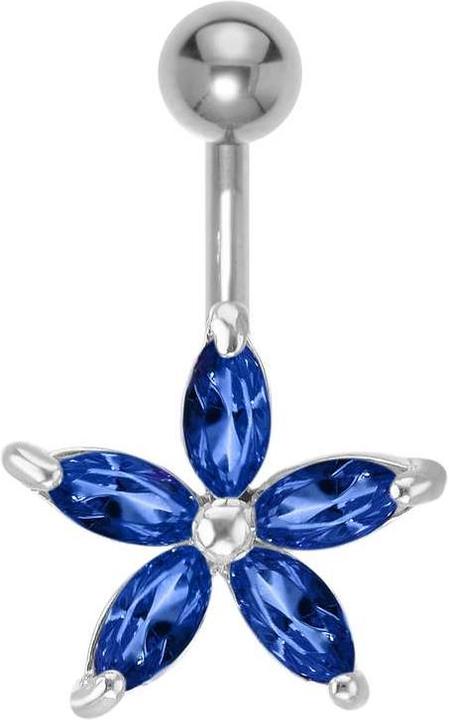 Actual product image Bijouteria Bellypiercing (Stainless steel, Brass, Crystal)