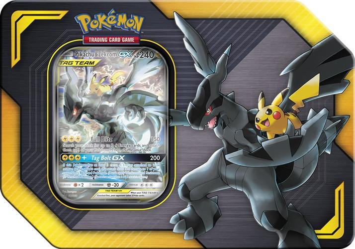 Immagine prodotto Pokémon TAG TEAM Pikachu & Zekrom GX Tin Box (Inglese, Box Set e Collezione)