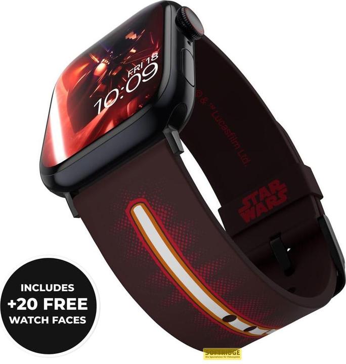 Produktbild Moby Fox Armband Smartwatch Star Wars Darth Vader Lightsaber 22 mm (22 mm, Silikon, Edelstahl, Apple Watch)