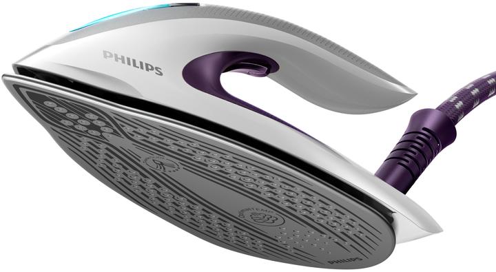 Produktbild Philips GC9660/30 steam ironing station T-ionicGlide soleplate Purple, White (2700 W, 520 g/min)