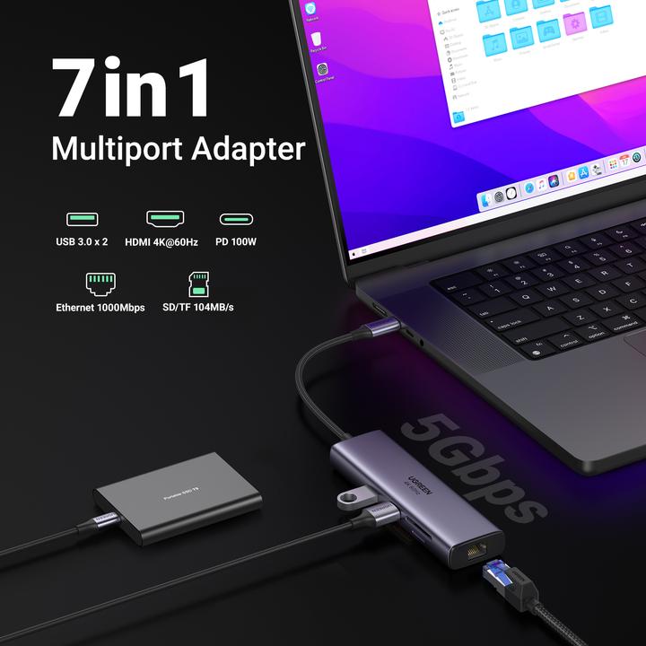 Immagine prodotto Ugreen CM512 (USB-C, 7 Porti)